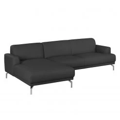 Fredriks Canapé d'angle Sisto II - Anthracite - Méridienne courte à gauche (vue de face) -Canapés Soldes Magasin ecksofa sisto ii echtleder longchair davorstehend links anthrazit 3609125