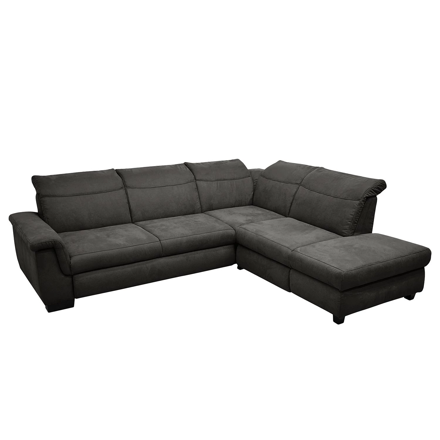 Ars Natura Canapé d'angle Sunny Corner - Tissu structuré - Gris marron - Méridienne longue à droite (vue de face) - Appui-tête réglable 1 Ars Natura Canapé d'angle Sunny Corner - Tissu structuré - Gris marron - Méridienne longue à droite (vue de face) - Appui-tête réglable