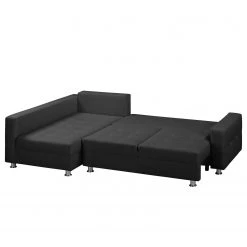 Fredriks Canapé d'angle Upwell (convertible) - Tissu structuré -Canapés Soldes Magasin ecksofa upwell mit schlaffunktion strukturstoff ottomane davorstehend links anthrazit 5050768