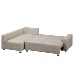 Fredriks Canapé d'angle Upwell (convertible) - Tissu structuré -Canapés Soldes Magasin ecksofa upwell mit schlaffunktion strukturstoff ottomane davorstehend links kies 5050564