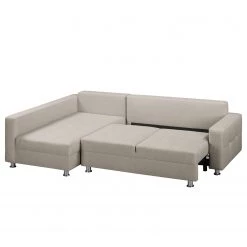 Fredriks Canapé d'angle Upwell (convertible) - Tissu structuré -Canapés Soldes Magasin ecksofa upwell mit schlaffunktion strukturstoff ottomane davorstehend links kies 5050572