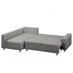Fredriks Canapé d'angle Upwell (convertible) - Tissu structuré -Canapés Soldes Magasin ecksofa upwell mit schlaffunktion strukturstoff ottomane davorstehend links platin 5050676