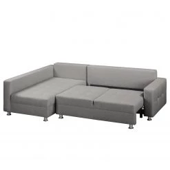 Fredriks Canapé d'angle Upwell (convertible) - Tissu structuré -Canapés Soldes Magasin ecksofa upwell mit schlaffunktion strukturstoff ottomane davorstehend links platin 5050684
