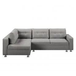 Fredriks Canapé d'angle Upwell (convertible) - Tissu structuré -Canapés Soldes Magasin ecksofa upwell mit schlaffunktion strukturstoff ottomane davorstehend links platin 5050688