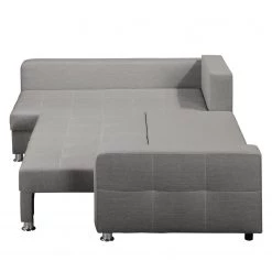 Fredriks Canapé d'angle Upwell (convertible) - Tissu structuré -Canapés Soldes Magasin ecksofa upwell mit schlaffunktion strukturstoff ottomane davorstehend links platin 5050696