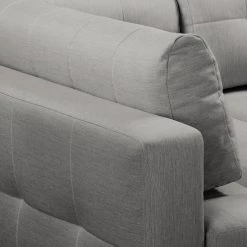 Fredriks Canapé d'angle Upwell (convertible) - Tissu structuré -Canapés Soldes Magasin ecksofa upwell mit schlaffunktion strukturstoff ottomane davorstehend links platin 5050720