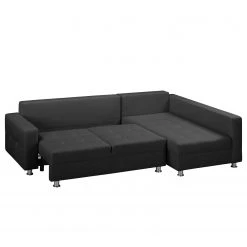Fredriks Canapé d'angle Upwell (convertible) - Tissu structuré -Canapés Soldes Magasin ecksofa upwell mit schlaffunktion strukturstoff ottomane davorstehend rechts anthrazit 5051032