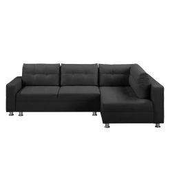 Fredriks Canapé d'angle Upwell (convertible) - Tissu structuré -Canapés Soldes Magasin ecksofa upwell mit schlaffunktion strukturstoff ottomane davorstehend rechts anthrazit 5051036