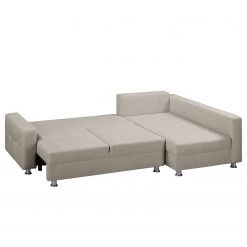 Fredriks Canapé d'angle Upwell (convertible) - Tissu structuré -Canapés Soldes Magasin ecksofa upwell mit schlaffunktion strukturstoff ottomane davorstehend rechts kies 5050836