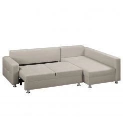 Fredriks Canapé d'angle Upwell (convertible) - Tissu structuré -Canapés Soldes Magasin ecksofa upwell mit schlaffunktion strukturstoff ottomane davorstehend rechts kies 5050844