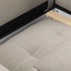 Fredriks Canapé d'angle Upwell (convertible) - Tissu structuré -Canapés Soldes Magasin ecksofa upwell mit schlaffunktion strukturstoff ottomane davorstehend rechts kies 5050888