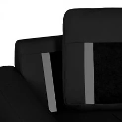 Loftscape Canapé d'angle Venezia - Avec fonction couchage - Cuir véritable - Méridienne montable à gauche et à droite - Noir -Canapés Soldes Magasin ecksofa venezia mit schlaffunktion echtleder schwarz longchair davorstehend links 287603