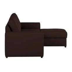 Loftscape Canapé d'angle Venezia - Avec fonction couchage - Imitation cuir - Méridienne montable à gauche et à droite - Marron -Canapés Soldes Magasin ecksofa venezia mit schlaffunktion kunstleder braun 253335