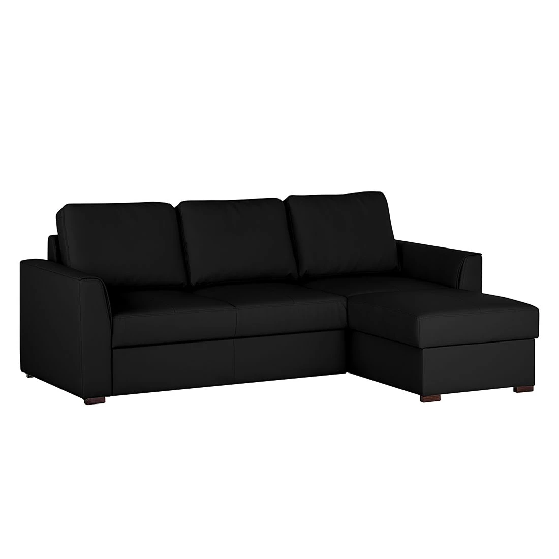 Loftscape Canapé d'angle Venezia - Avec fonction couchage - Imitation cuir - Méridienne montable à gauche et à droite - Noir 1 Loftscape Canapé d'angle Venezia - Avec fonction couchage - Imitation cuir - Méridienne montable à gauche et à droite - Noir
