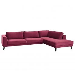 Jack & Alice Canapé d'angle Venus Bay - Bordeaux - Méridienne longue à droite (vue de face)