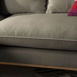 Eva Padberg Collection Canapé d'angle XL Lavina - Tissu Moretey : Cappuccino - Méridienne longue à droite (vue de face) -Canapés Soldes Magasin ecksofa xl lavina webstoff ottomane davorstehend links stoff moretey cappuccino 4792948