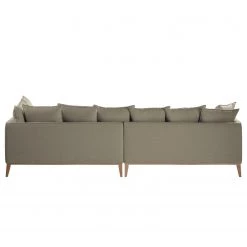 Eva Padberg Collection Canapé d'angle XL Lavina - Tissu Moretey : Cappuccino - Méridienne longue à droite (vue de face) -Canapés Soldes Magasin ecksofa xl lavina webstoff ottomane davorstehend rechts steingrau 4721124