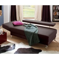 Loftscape Méridienne Athmos (convertible) - Marron chocolat - Accoudoir monté à droite (vu de face) -Canapés Soldes Magasin recamiere athmos mit schlaffunktion kunstleder armlehne davorstehend rechts schokoladenbraun 1720438