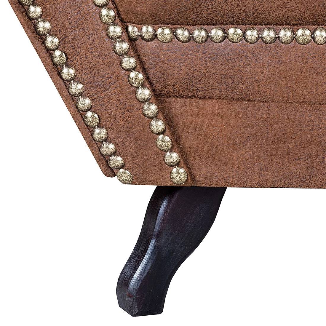 Ars manufacti Méridienne Benavente - Aspect vieux cuir marron - Accoudoir à gauche (vue de face) 11 Ars manufacti Méridienne Benavente - Aspect vieux cuir marron - Accoudoir à gauche (vue de face) – Image 11