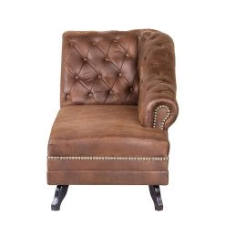 Ars manufacti Méridienne Benavente - Aspect vieux cuir marron - Accoudoir à gauche (vue de face) 16 Ars manufacti Méridienne Benavente - Aspect vieux cuir marron - Accoudoir à gauche (vue de face) -Canapés Soldes Magasin recamiere benavente antiklederlook braun armlehne davorstehend links 406858