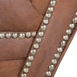 Ars manufacti Méridienne Benavente - Aspect vieux cuir marron - Accoudoir à droite (vue de face) -Canapés Soldes Magasin recamiere benavente antiklederlook braun armlehne davorstehend rechts 406259