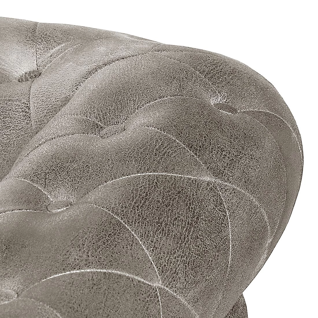 Ars manufacti Méridienne Benavente - Aspect vieux cuir argenté - Accoudoir à droite (vue de face) 7 Ars manufacti Méridienne Benavente - Aspect vieux cuir argenté - Accoudoir à droite (vue de face) – Image 7