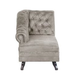 Ars manufacti Méridienne Benavente - Aspect vieux cuir argenté - Accoudoir à droite (vue de face) 19 Ars manufacti Méridienne Benavente - Aspect vieux cuir argenté - Accoudoir à droite (vue de face) -Canapés Soldes Magasin recamiere benavente antiklederoptik silber armlehne davorstehend rechts 1757634