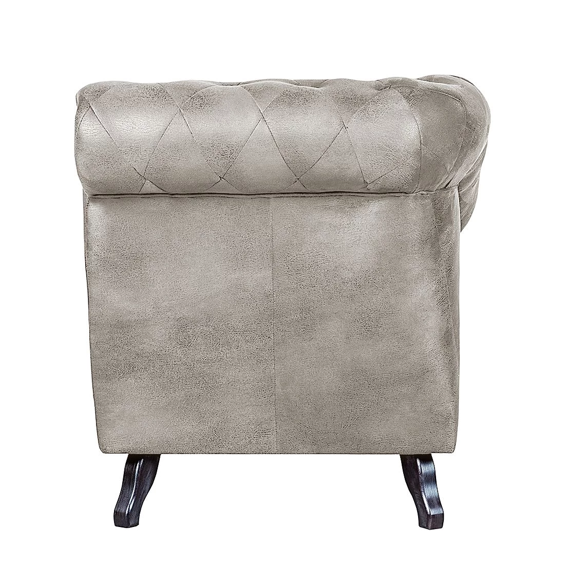 Ars manufacti Méridienne Benavente - Aspect vieux cuir argenté - Accoudoir à droite (vue de face) 6 Ars manufacti Méridienne Benavente - Aspect vieux cuir argenté - Accoudoir à droite (vue de face) – Image 6