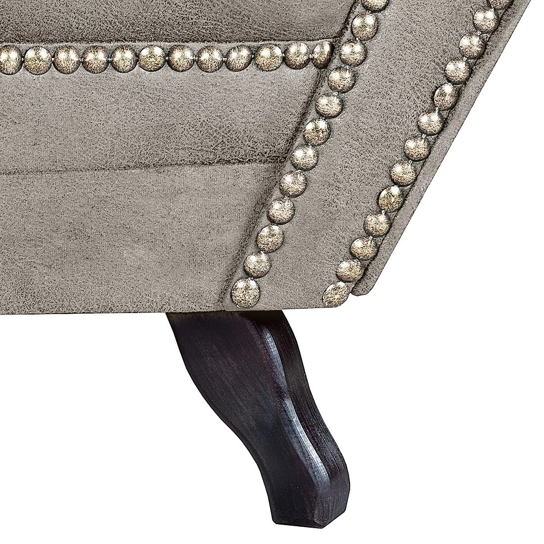 Ars manufacti Méridienne Benavente - Aspect vieux cuir argenté - Accoudoir à droite (vue de face) 14 Ars manufacti Méridienne Benavente - Aspect vieux cuir argenté - Accoudoir à droite (vue de face) – Image 14