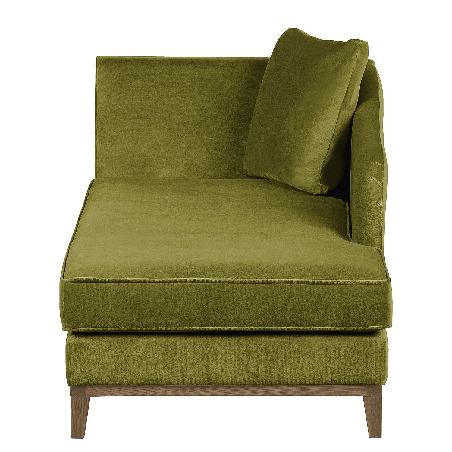 Jack & Alice Récamière Blomma - Velours vert olive - Accoudoir à gauche (vue de face) - Noyer 6 Jack & Alice Récamière Blomma - Velours vert olive - Accoudoir à gauche (vue de face) - Noyer – Image 6