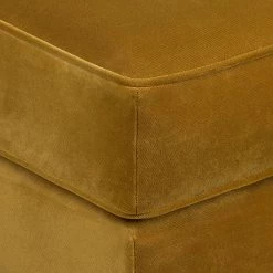 Jack & Alice Récamière Blomma - Velours jaune moutarde - Accoudoir à gauche (vue de face) -Canapés Soldes Magasin recamiere blomma samtstoff senfgelb armlehne davorstehend links 354726