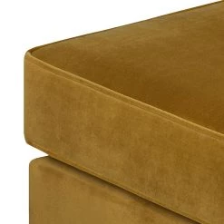 Jack & Alice Récamière Blomma - Velours jaune moutarde - Accoudoir à gauche (vue de face) -Canapés Soldes Magasin recamiere blomma samtstoff senfgelb armlehne davorstehend links 354734