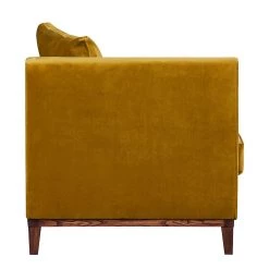 Jack & Alice Récamière Blomma - Velours jaune moutarde - Accoudoir à gauche (vue de face) -Canapés Soldes Magasin recamiere blomma samtstoff senfgelb armlehne davorstehend links 354744