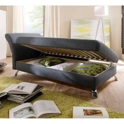 Fredriks Méridienne Habay (convertible) - Accoudoir monté à gauche (vu de face) -Canapés Soldes Magasin recamiere habay mit schlaffunktion webstoff armlehne davorstehend links 1720982