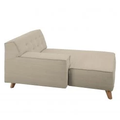 Tom Tailor Méridienne Nordic Chic - Tissu TUS : 1 ecru - Accoudoir monté à gauche (vu de face) -Canapés Soldes Magasin recamiere lanipa webstoff armlehne davorstehend links kaschmir 4217760