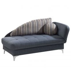 Loftscape Méridienne Limon - Tissu - Bleu jean - Accoudoir monté à droite (vu de face)