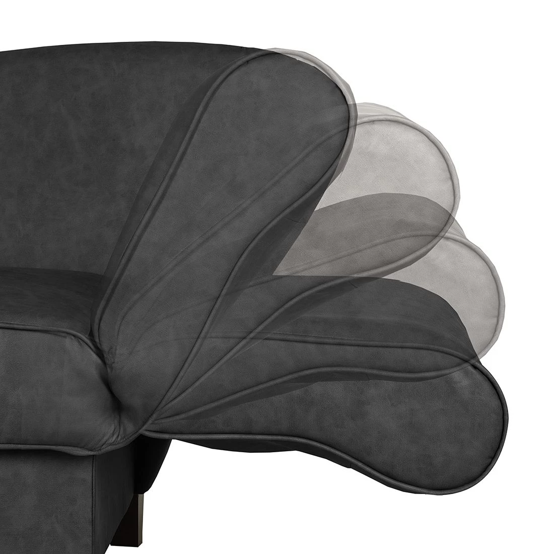 Maison Belfort Méridienne Revel - Anthracite - Accoudoir monté à droite (vu de face) 3 Maison Belfort Méridienne Revel - Anthracite - Accoudoir monté à droite (vu de face) – Image 3