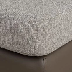 Roomscape Canapé d'angle Tosya - Cuir synthétique taupe / Tissu structuré gris - Méridienne à gauche (vue de face) -Canapés Soldes Magasin ropez diva ecke 2014 04 10 2 389168