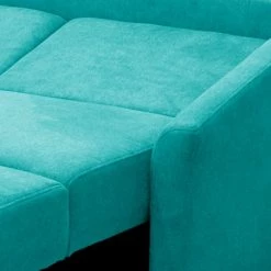Modoform Canapé convertible Befasy Tissu - Turquoise -Canapés Soldes Magasin schlafsofa befasy webstoff tuerkis 4437000