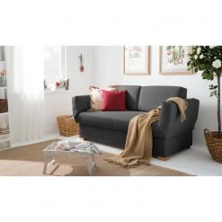 Loftscape Canapé convertible Gardner II - Tissu - Anthracite -Canapés Soldes Magasin schlafsofa gardner webstoff anthrazit 5211144