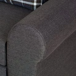 Mooved Canapé convertible Latina X - Gris / Bleu - Largeur : 165 cm -Canapés Soldes Magasin schlafsofa latina country webstoff grau karomuster 394896