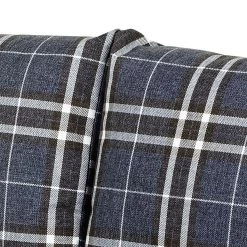 Mooved Canapé convertible Latina X - Gris / Bleu - Largeur : 165 cm -Canapés Soldes Magasin schlafsofa latina country webstoff grau karomuster 394897