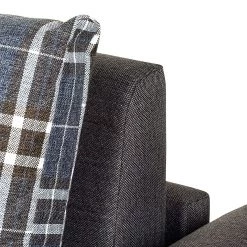 Mooved Canapé convertible Latina X - Gris / Bleu - Largeur : 165 cm -Canapés Soldes Magasin schlafsofa latina country webstoff grau karomuster 394898