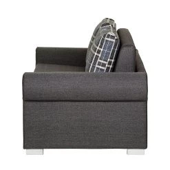 Mooved Canapé convertible Latina X - Gris / Bleu - Largeur : 165 cm -Canapés Soldes Magasin schlafsofa latina country webstoff grau karomuster 394906