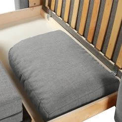 Mooved Canapé convertible Latina - Tissu Doran : Gris - Largeur : 150 cm -Canapés Soldes Magasin schlafsofa latina webstoff grau 150 cm 4047960