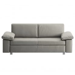 Chillout by Franz Fertig Canapé convertible Plaza - Gris - Largeur : 222 cm - Accoudoir réglable