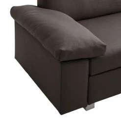 Chillout by Franz Fertig Canapé convertible Plaza - Marron bison - Largeur : 192 cm - Accoudoir réglable -Canapés Soldes Magasin schlafsofa plaza echtleder kaffeebraun 192 cm abklappbare armlehnen 1414266