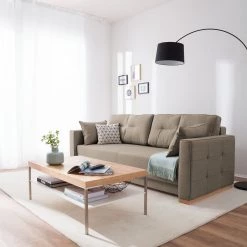 Roomscape Canapé convertible Realico - Cappuccino -Canapés Soldes Magasin schlafsofa realico webstoff cappuccino 4912912