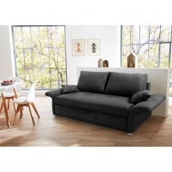 Home Design Canapé convertible Sinderby - Gris foncé - Largeur : 228 cm -Canapés Soldes Magasin schlafsofa sinderby microfaser dunkelgrau 228 cm 4295168
