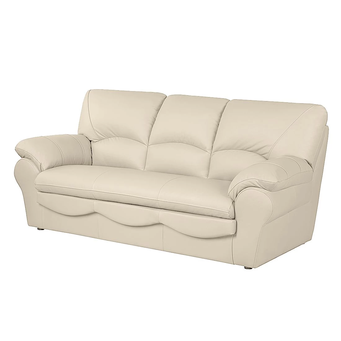 Modoform Canapé convertible Torsby - Cuir véritable beige 1 Modoform Canapé convertible Torsby - Cuir véritable beige